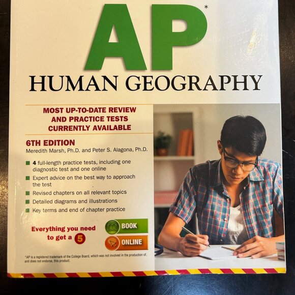 AP Human Geography textbook by Barron's - LIKE NEW - Picture 2 of 4